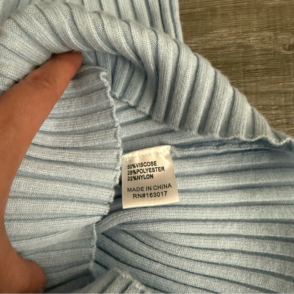 NWT Princess Polly Sahill Mini Ribbed Dress Baby Blue Size XS / S - Picture 8 of 9
